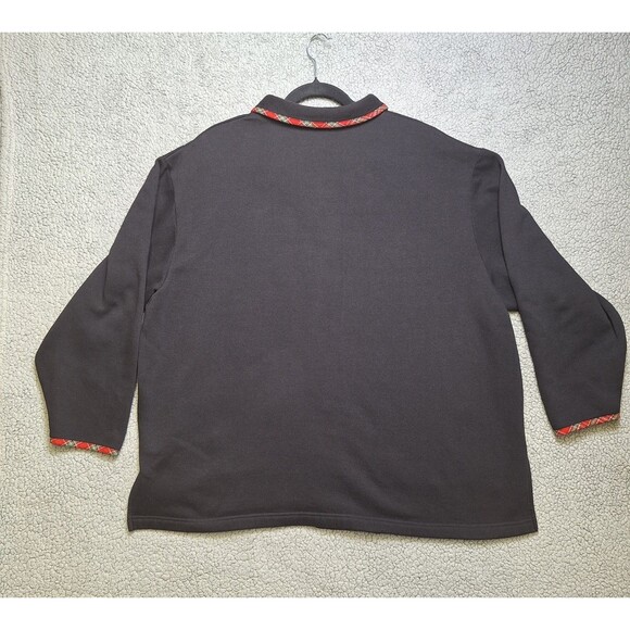 C.S.T. Sport Holiday Christmas Jacket Button Up Women's Size 2X Embroidered - Picture 7 of 11